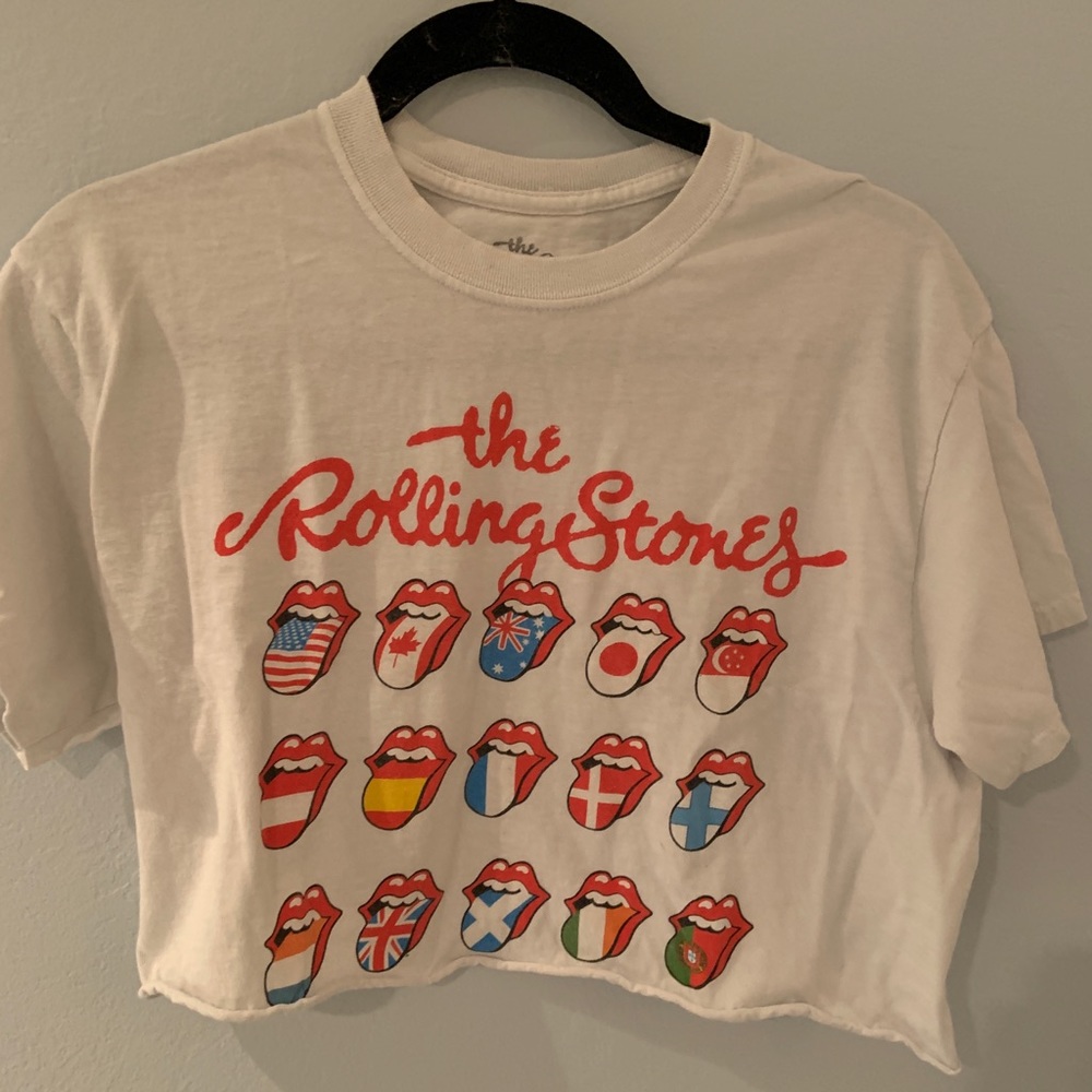 Rolling Stones cropped tee shirt